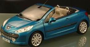 Модель 1:18 Peugeot 207 CC blue Neysha