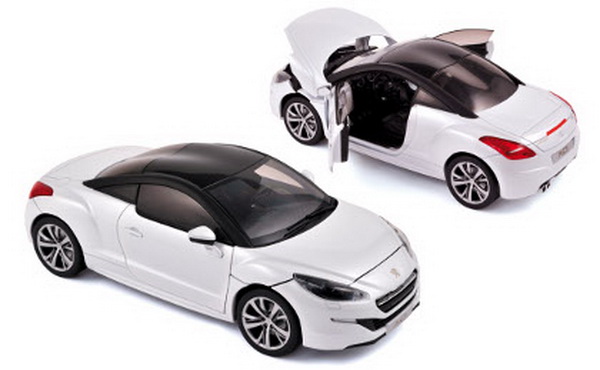 Модель 1:18 Peugeot RCZ - white/matt black