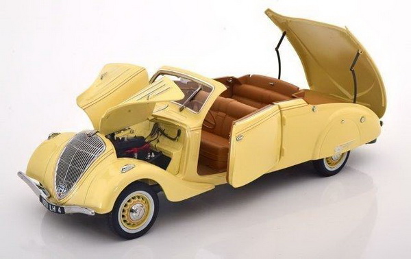 Модель 1:18 Peugeot 402 Eclipse (купе-кабриолет) - beige-caramel