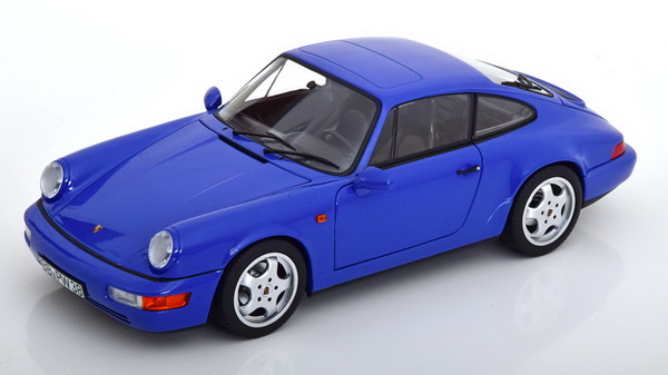 porsche 911 (964) carrera 4 coupe 1990 - blue 187322 Модель 1:18