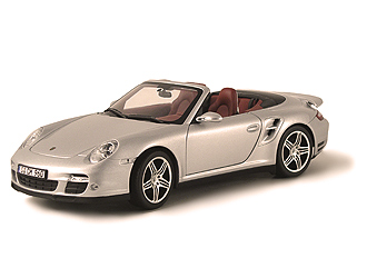 Модель 1:18 Porsche 911 turbo Cabrio - silver