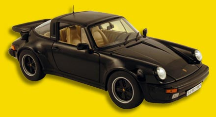 porsche 911 turbo 3,3l targa - black 187525 Модель 1:18