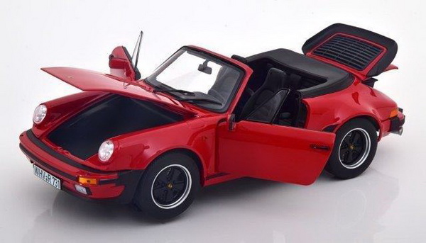 Модель 1:18 Porsche 911 turbo Cabrio (930) - red