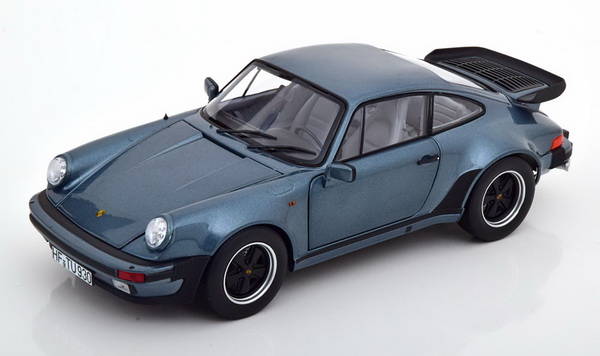 Porsche 911 turbo 3.0 - grey-blue met 187667 Модель 1:18