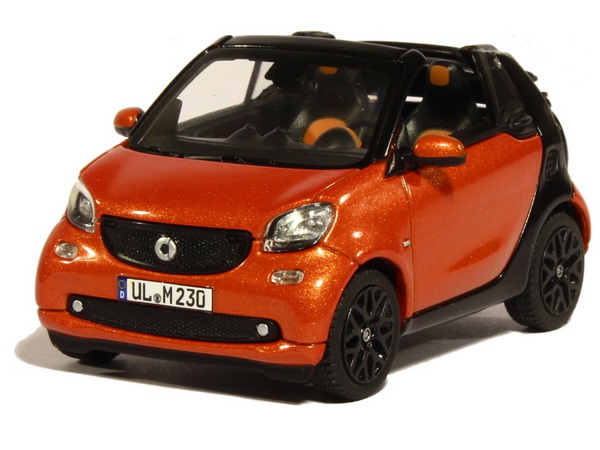 smart fortwo cabrio (А453) - orange/black gloss 351422 Модель 1:43