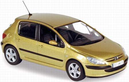 peugeot 307 xs (5-door) - jaune persepolis 473700 Модель 1:43