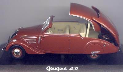 Модель 1:43 Peugeot 402 Eclipse (купе-кабриолет), maroon
