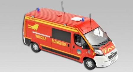 peugeot boxer «pompiers vehicule plongeurs» (пожарный фургон) 479056 Модель 1:43