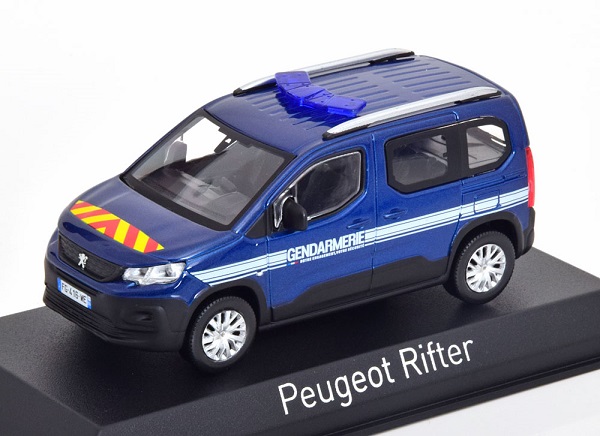 Модель 1:43 Peugeot Rifter Gendarmerie Outremer 2019 blue