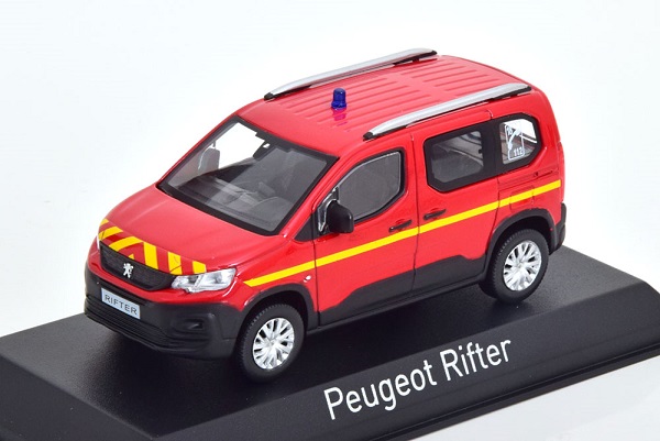 Модель 1:43 Peugeot Rifter Pompiers 2019 red