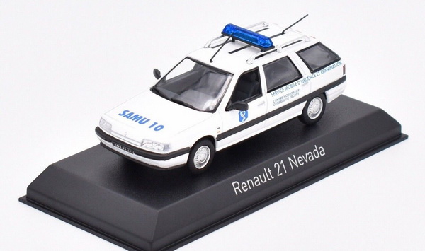 Renault R21 Nevada Ambulance SAMU 10 Troyes/ Facelift - 1991 512137 Модель 1:43