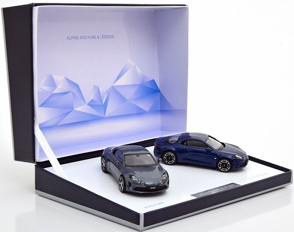 Модель 1:43 Alpine A110 Pure & Legende (2-cars Gift Box) (L.E.500pcs)