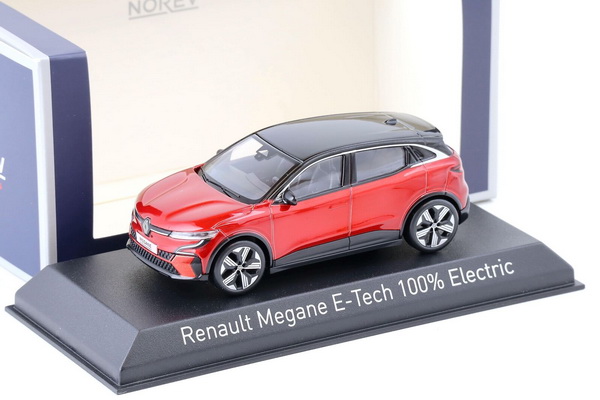 Модель 1:43 Renault Megane E-Tech 100% Electric 2022 - Flame Red & Black