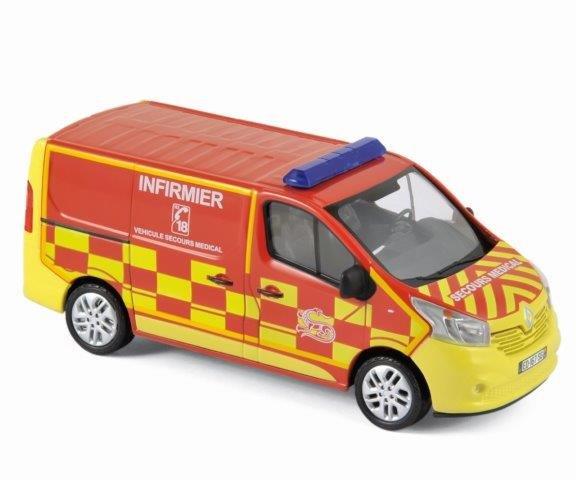 renault trafic "pompiers infirmier" (пожарная медицинская помощь)2014 518023 Модель 1:43