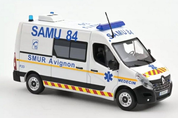 Renault Master III Ambulance SAMU 84 SMUR Avignon/ Facelift - 2014 518789 Модель 1:43