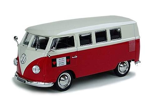 Volkswagen T1 Kombi - white/red 840216 Модель 1:43