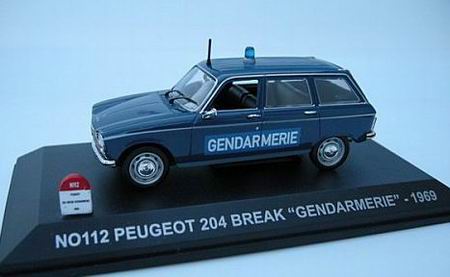 peugeot 204 break «gendarmerie» NO112 Модель 1:43
