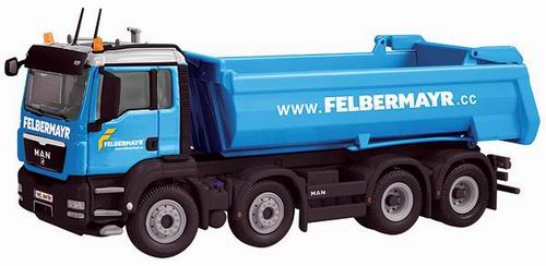 man tgs 8x4 with halfpipe dump truck-felbermayr 833-01 Модель 1:50