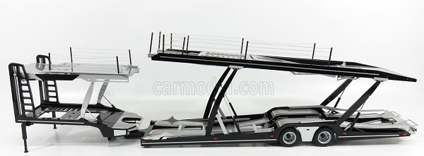 ACCESSORIES Trailer For Actros 2 1863 Gigaspace 2018 Truck Car Transporter - Cars Not Included, Black Silver LX971000 Модель 1:18