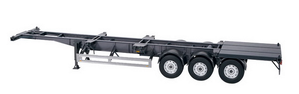 Semi-trailer Europe dark gray / silver (680mm x 70mm) LX977 Модель 1:18