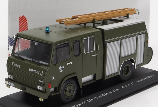 Berliet 770 KB6 FPT Camiva Pompier Militaire SSIS BA 922 - 1974 ODEON137 Модель 1:43