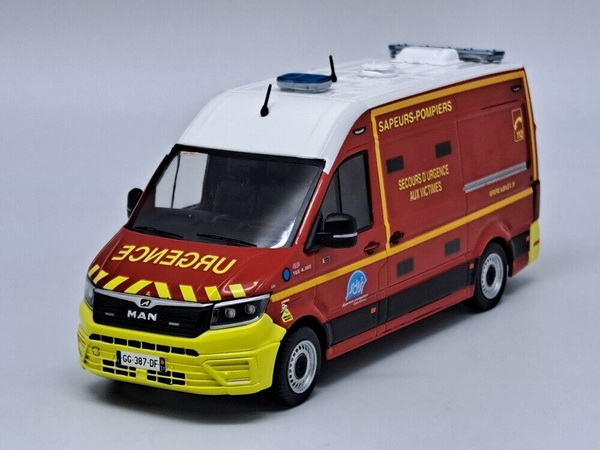 MAN TGE L2H2 Gifa VSAV Pompiers S.D.I.S. Haute-Garonne - 2020 ODEON147 Модель 1:43