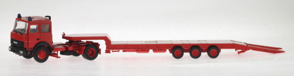 iveco fiat 190 truck + pianale cometto - low loader truck- red OC70401 Модель 1:43