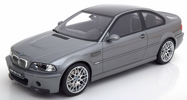 Модель 1:12 BMW M3 (E46) CSL - light grey met