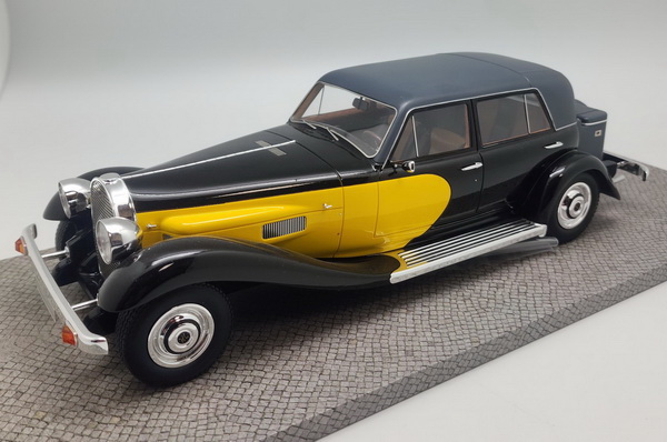 Модель 1:18 Panther De Ville V12 - 974 - Black/Yellow a q l'Auto de Johnny