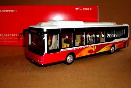 hunan times hybrid electric bus - red CPM43015 Модель 1:43