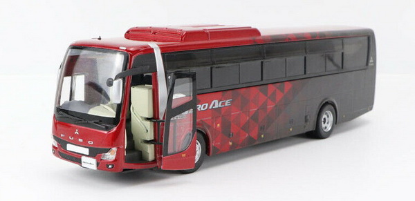 Модель 1:43 Fuso Aero Ace Hi-Decker Bus - red/black