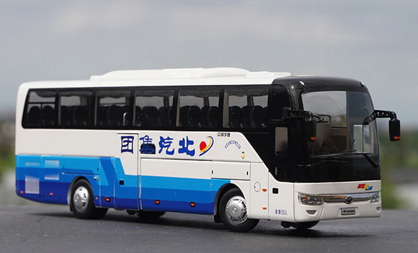 Модель 1:42 Yutong ZK6122h Coach - white/3-tones blue