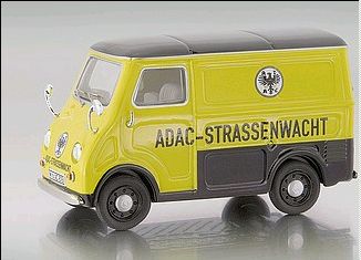 goggomobil tl250 box van «adac» - yellow 11107 Модель 1:43