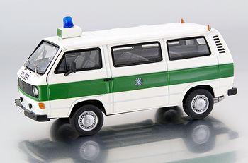 volkswagen transporter t3 bus «polizei» - white/green 11458 Модель 1:43
