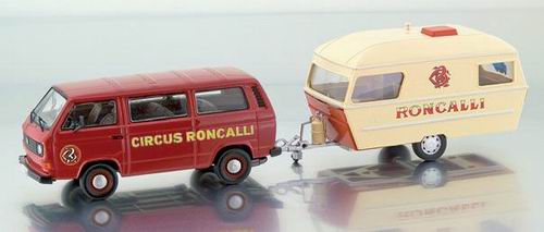 volkswagen t3a bus with trailer «circus roncalli» 11459 Модель 1:43