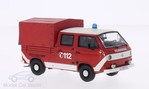 Модель 1:43 Volkswagen T3a Double Cabin «Feuerwehr» (пожарный) (L.E.500pcs)