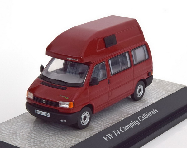 volkswagen t4 california - dark red (кемпер) 13277 Модель 1:43