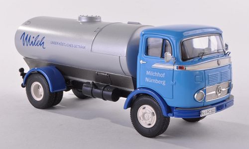 Mercedes-Benz LP 911 Tankwagen «Milch» - blue/silver (L.E.500pcs) 18225 Модель 1:43