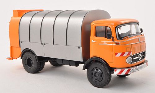 mercedes-benz lp 911 мусоровоз - orange/silver 18226 Модель 1:43