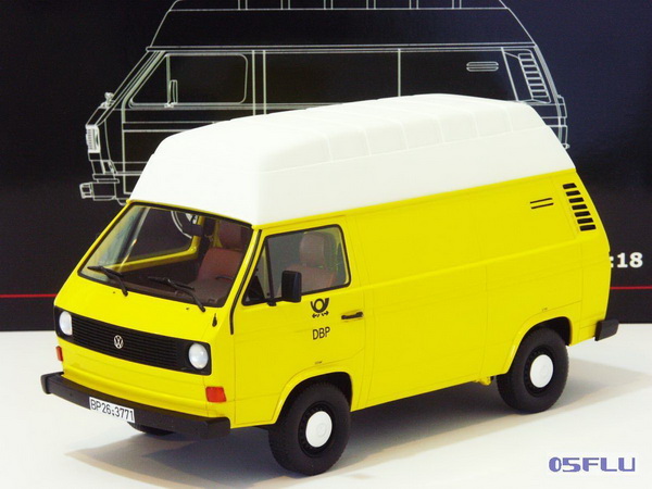 Модель 1:18 Volkswagen T3a «Deutsche Bundespost» Box high roof