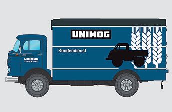 mercedes-benz lp911 «unimog-service», фургон PCL12102 Модель 1:43
