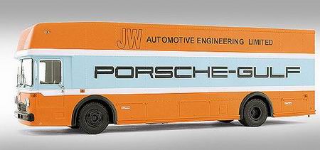 Модель 1:43 Mercedes-Benz O 317 Race Transporter «Porsche-Gulf» - orange blue