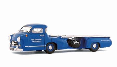 mercedes-benz «blue wonder» racing car transporter - blue 12225 Модель 1:43