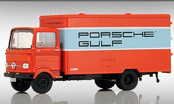 mercedes-benz lp608 «porsche gulf» box truck 12503 Модель 1 43
