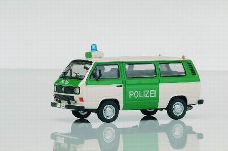 volkswagen t3-b estate «polizei» - white/green 13050 Модель 1:43