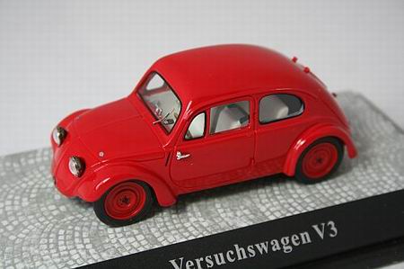 volkswagen prototyp v3 (volkswagen -kafer) - red (l.e.750pcs) 18025 Модель 1:43