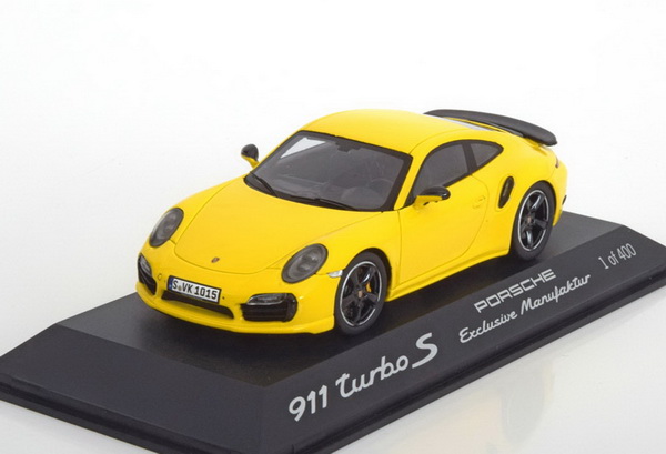 porsche 911 (991) turbo s exclusive manufaktur 2015 - yellow MAP02020216 Модель 1:43