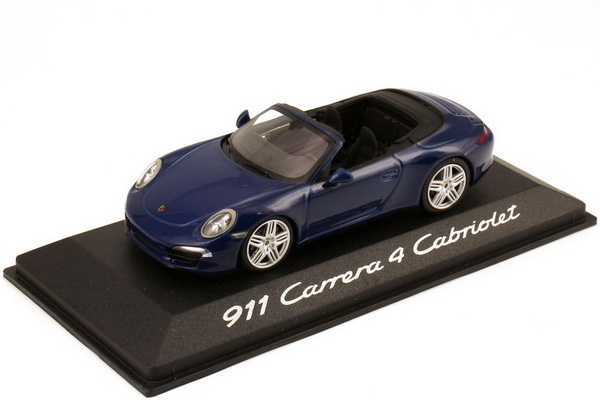 Porsche 911 Carrera 4 Cabrio (991) - blue met WAP0201110C Модель 1:43