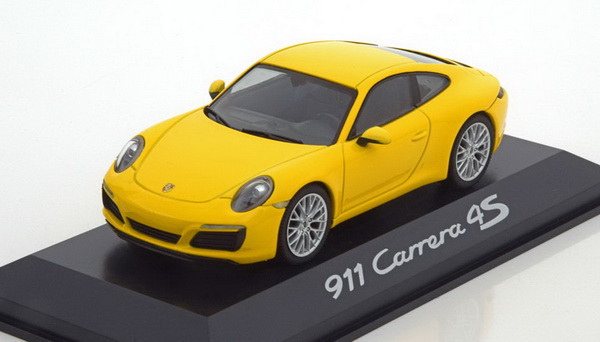 Porsche 911 (991) Carrera 4S Coupe - yellow WAP0201110G Модель 1:43
