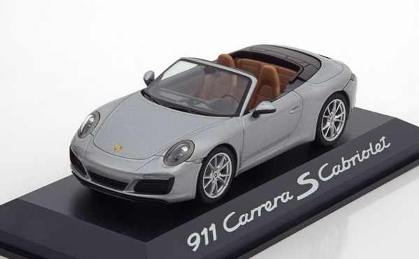 porsche 911 (991) carrera s cabrio - silver WAP0201260G Модель 1:43